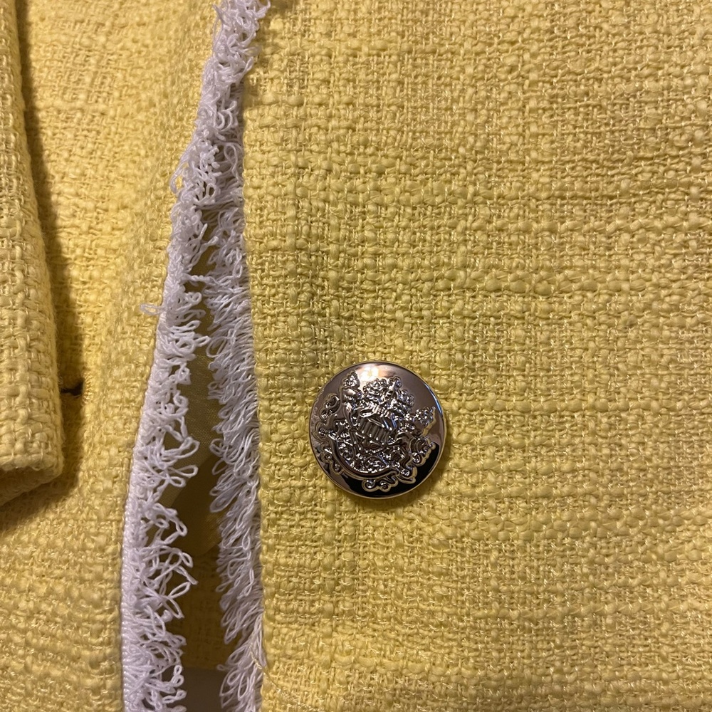 Susan Graver Yellow Blazer with Metallic Accents - Picture 4 of 6